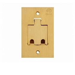 M-0451 | TAMPA DE LATÃO PARA 2 RJ45 4X2