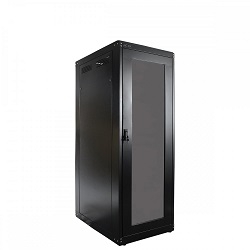M-0852 | RACK PISO DUPLO COLOCATION TAMPA FRONTAL PERFURADA 42U X 27" X 970MM PRETO COM GUIAS VERTICAIS