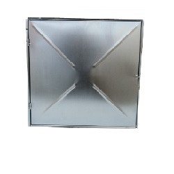 M-5162 | TAMPA DE CONCRETO 80X80CM INCLUSO CHAPA DE AÇO DOBRADA FIXADA PARAFUSO 3/8"