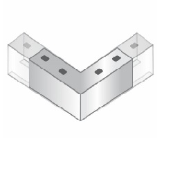 M-0307 | EMENDA INTERNA TIPO L PARA PERFILADO 38X38