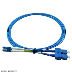 M-0763 | CORDAO DUPLEX CONECTORIZADO SM BLI G-657A2 LC-UPC/LC-UPC 10.0M LSZH AZUL