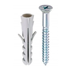 M-0046 | BUCHA E PARAFUSO NYLON DRYWALL S8