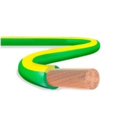 M-0086 | CABO FLEXÍVEL AFUMEX ISOLAÇÃO DE 750V, NÃO PROPAGANTE 2,5MM VERDE / AMARELO.