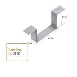 M-5153 | SUPORTE OMEGA PARA CALHA 300X50XPZ 14