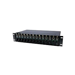 M-0738 | MIDIA CHASSI RACK 19" CRE-200D 2U 14 MODULOS DE ETHERNET FONTE DE ALIMENTACAO REDUNDANTE 220 VAC
