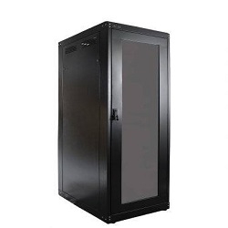 M-0415 | RACK PISO, TAMPA FRONTAL EM ACRÍLICO 32U X 19" X 800MM PRETO