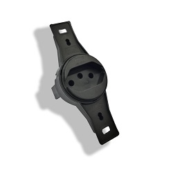 M-0506 | TOMADA 2P+T REDONDA COM HASTE LONGA 20A PRETO