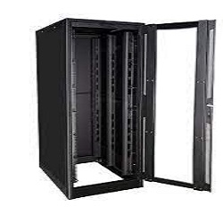 M-0414 | RACK PISO COM GUIAS LATERAIS C/ CHAVE 44U X 27" X 800MM PRETO
