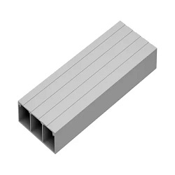 M-0458 | TAMPA RANHURADA PARA CANALETA ALUMÍNIO PERFIL 75MM BRANCO