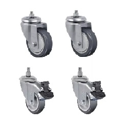 M-0336 | KIT SUPORTE 19"COM RODÍZIOS 02 FIXOS E 02 GIRATÓRIOS